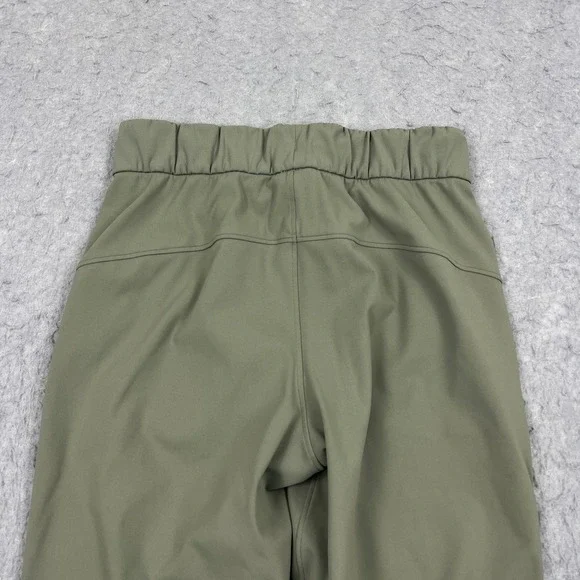 Lululemon On The Fly Pant 27" Women's 2 Green Stretch Drawcord Activewear W5BPNS - Picture 11 of 13